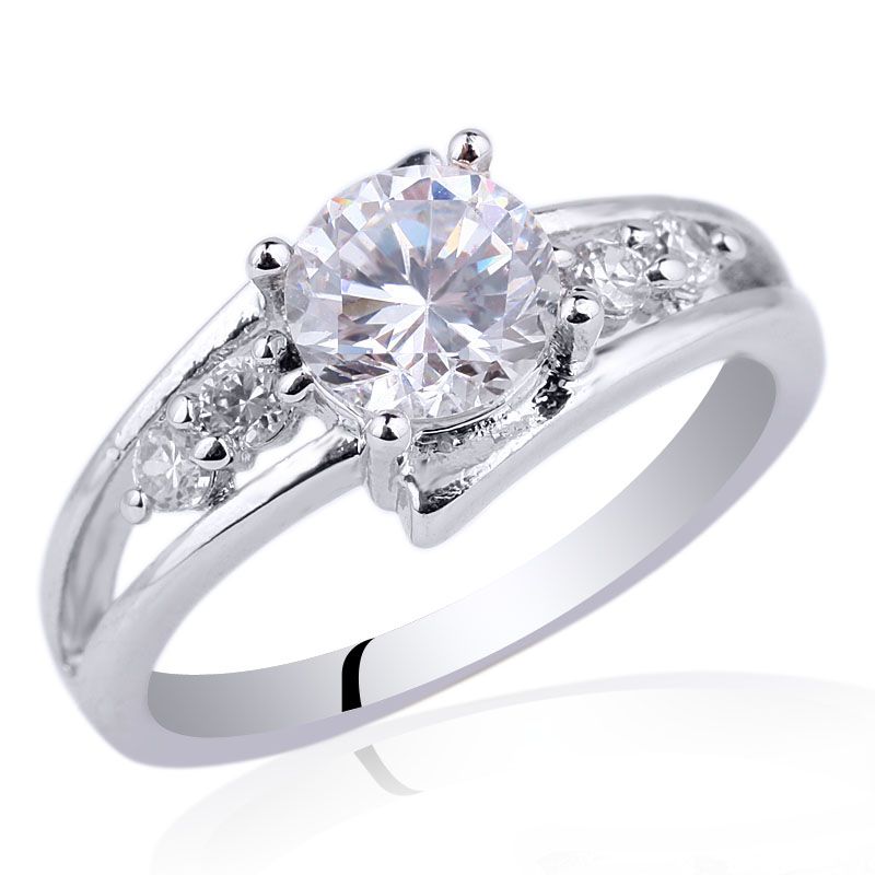 2018 ladies 6mm round stone promise ring white topaz 925 sterling size 6 promise ring