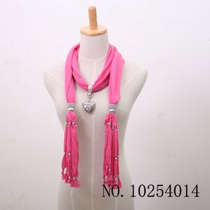 New Soft Charm Pendant Scarves Jewelry Scarves Popular Jewelry Scarf Mixed Colors #2881