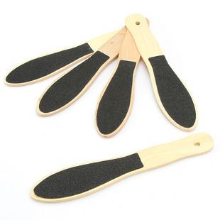 Heel File wooden foot files for Pedicure nail art Double Sided File Callus Remover Wood Handle