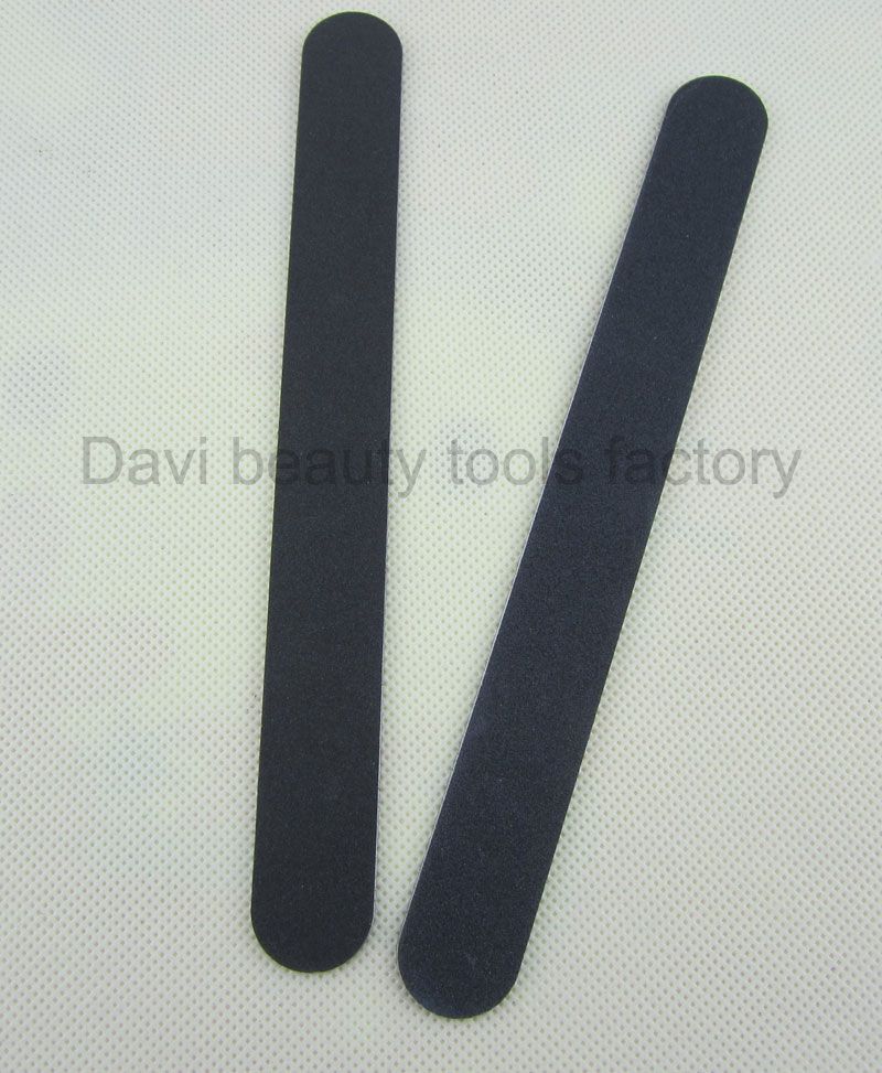 50 unids / lote lijado negro lima de uñas esmeril delgado papel de lija negro para uñas manicura herramientas del arte del clavo
