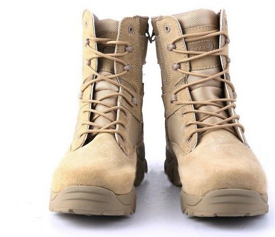 desert tan side zip boots