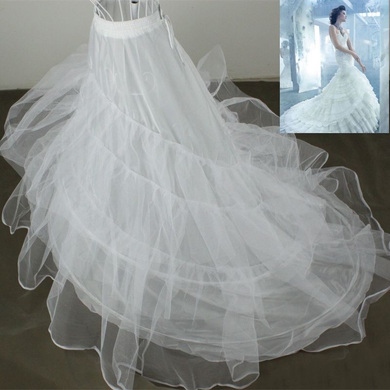 Petticoat 3 Layer Organza Bridal Dress Underskirt /Train Petticoat C184