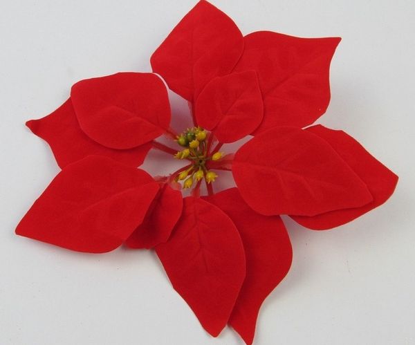 

Красный диаметр 100p.20 см/7.87" искусственный моделирование шелк Poinsettia рождественски
