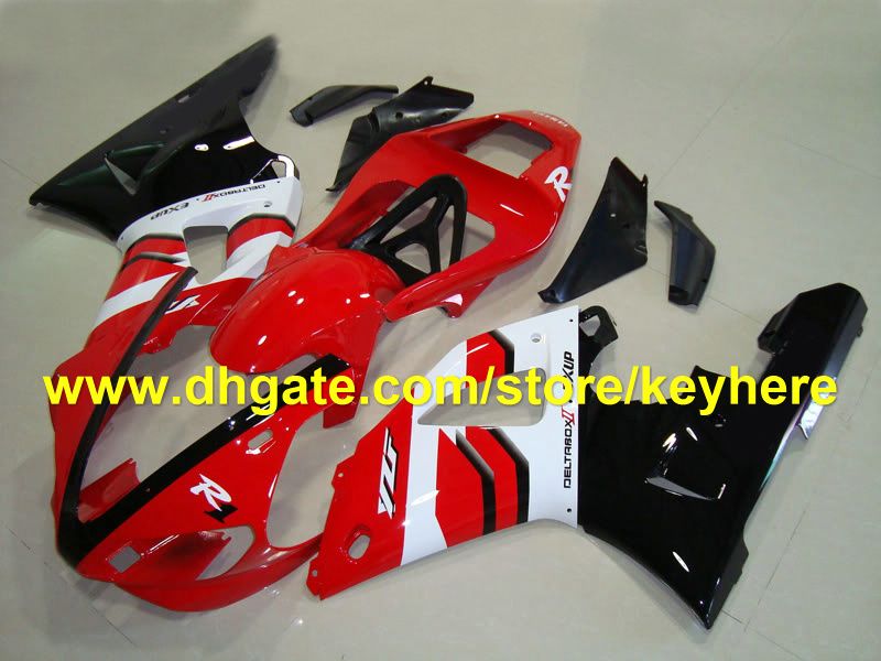 Hot!red white black ABS fairings set for YAMAHA YZFR1 2000 2001 YZF-R1 00 01 bodykit fairing RX1n