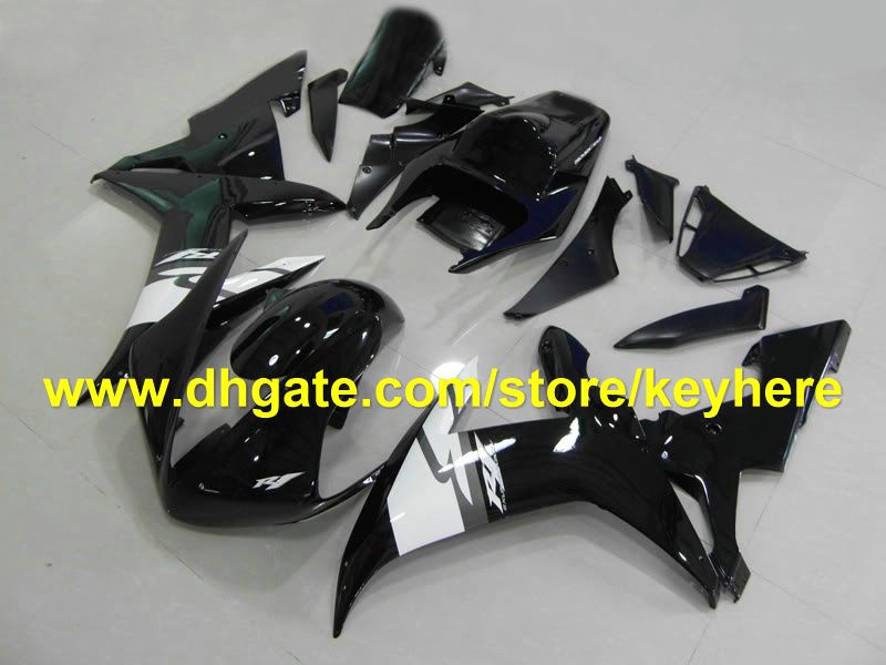 High grade black white ABS fairings set for YAMAHA YZFR1 2000 2001 YZF-R1 00 01 bodykit fairing RX2L