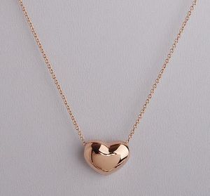 2015 горячие мини в форме сердца кулон ожерелье для женщин, ол 18K позолоченные ювелирные изделия розовые цепи ожерелья