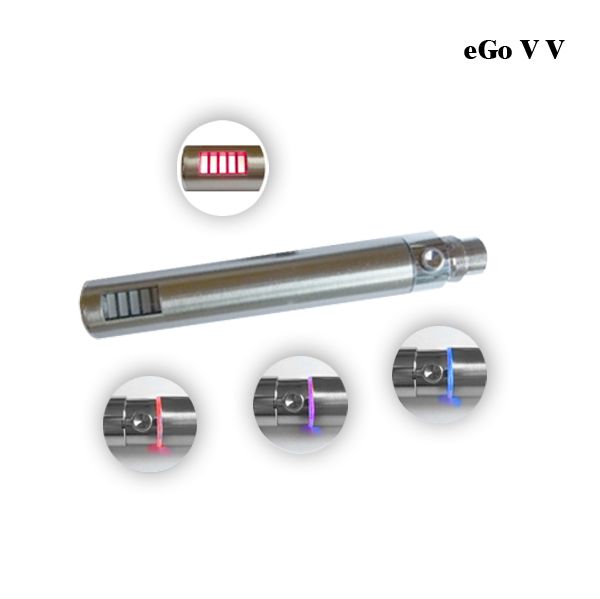 eGo V1 Variável da Tensão da Bateria com LED, eGo LED VV Bateria E-Cigartte Tensão da Bateria Portátil, Bateria do eGo para eGo 510 Series