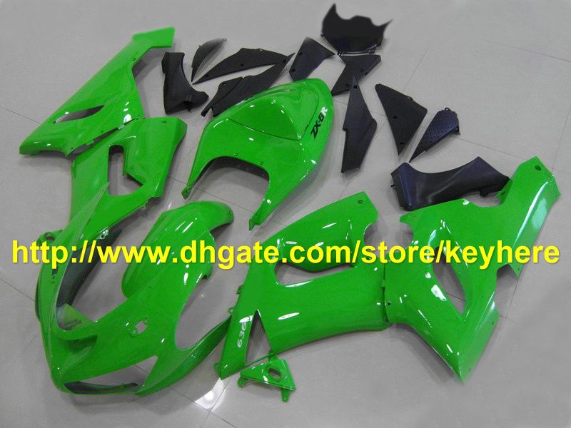

beautiful green fairings for 2005 2006 ZX 6R 636 Ninja ZX6R 05 06 ZX636 Motorcycle fairing RX2v ivcx, Same as picture
