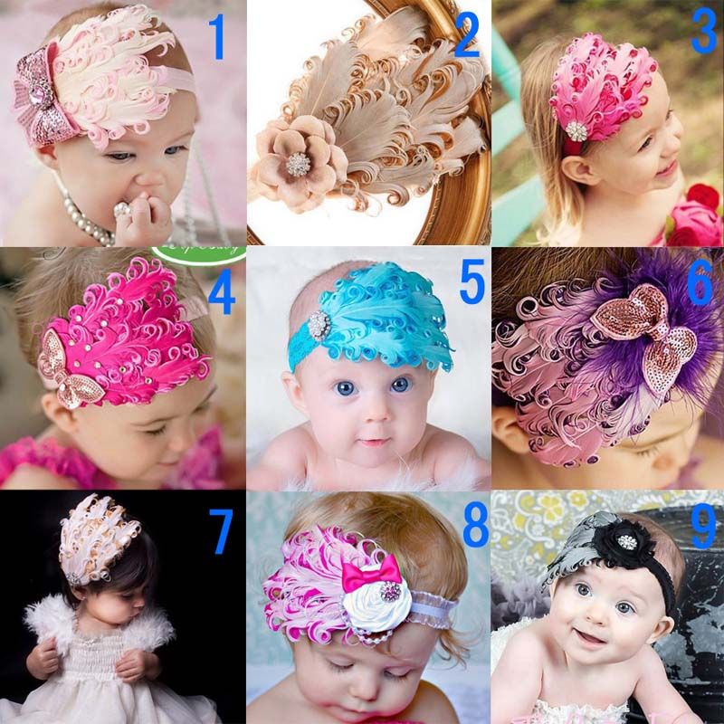 Girls Fashion Headbands With Feathers From Lovekiss, 2.61