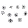 Silver Tone Hypo Allergenic Bullet Clutch Earring Backs with Pad 1000pcs(500pair/lot) E01307