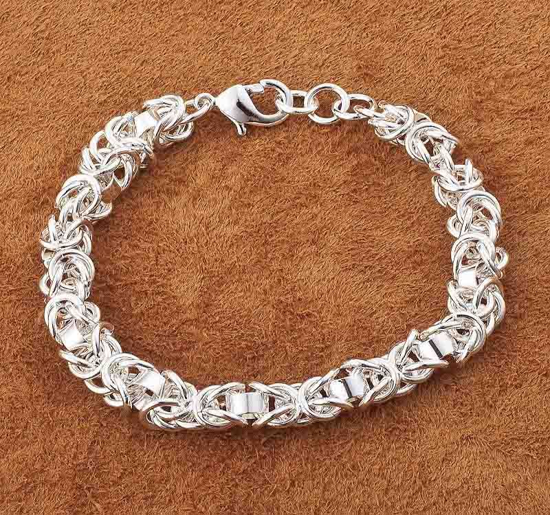 Fashion Jewelry 925 Silver Multi Styles Charms Chain Bracelet Mix ...