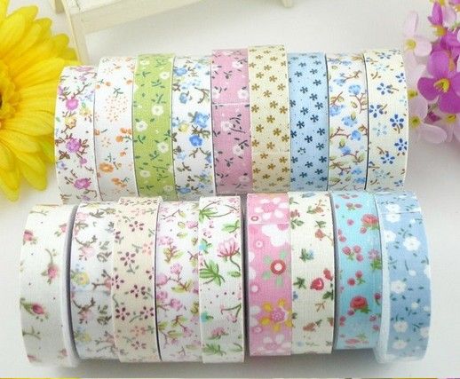 DIY self-adhesive Decoration Fabric Tape washi masking tape Janpan style Flower cloth Tape KD 2016