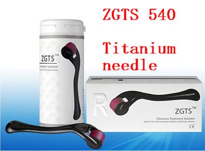 Perakende ZGTS Titanyum alaşımı 540 İğneler Derma silindiri, Mikro İğne derisi Derma Makarası. 10 adet / lot