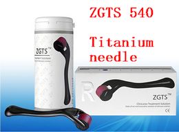 Retail ZGTS Titanium alloy 540 Needles Derma roller,Micro Needle skin Derma Roller. 10 pcs/lot