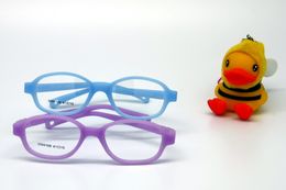 -Детские очки рама Размер 41 Нет винта, цельные оптические детские очки с ремешком, детские очки, сейфные мальчики для девочек