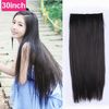 super long 30inch24inch synthetic 5 clipin hair extension blacklight browndark brown for full head9100588