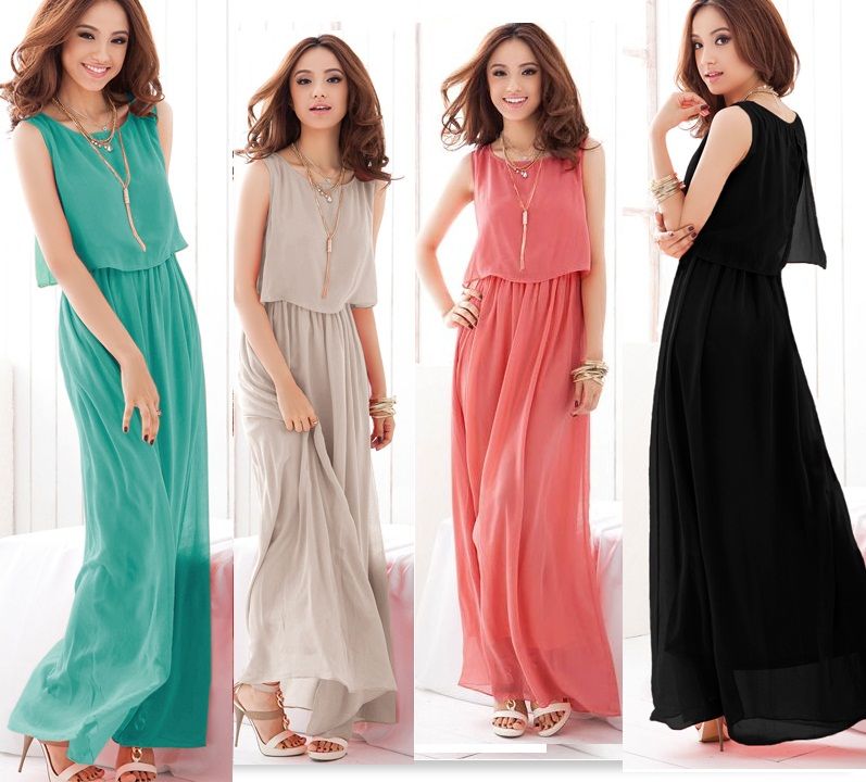 Girls Bohenmia Beach Chiffon Dress Pleated Wave Strap Maxi Long One Piece Dress Four Colours From Sexynight 8 78 Dhgate Com