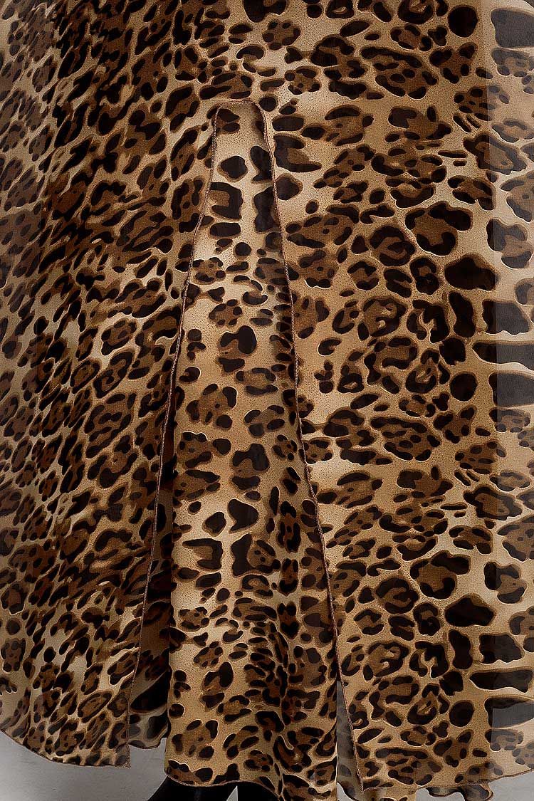 Kvinnor Klänningar Ladies Leopard Tryckt Klänning Maxi Party Evening Bohemian Beach Dress 8808