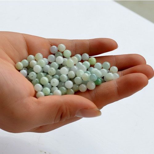 6 mm losse kralen Little Charms Hanger Natural Pure Clear Birmese Jade Bead Diy Sieraden voor kettingbracelets1182583