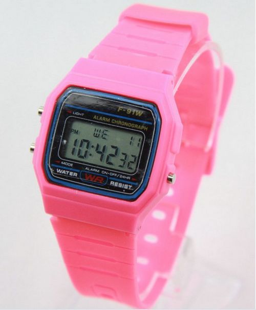 casio f91w pink