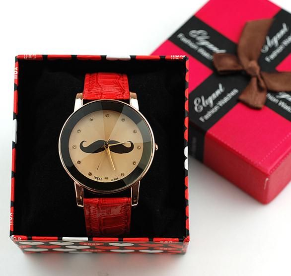 Fashion Watches Funny Vintage London Hot Sale Moustache Style Cheap