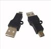 Venda por atacado - USB a para mini b conversor adaptador 5-pino cabo de dados masculino / m MP3 PDA DC preto 50 pcs