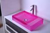 600mm Cupc Sertifikası Banyo Reçinesi Dikdörtgen Sayaç Üst Lavabo Renkli Ploakroom Yıkama Havzası Banyo Gemisi Rs38247