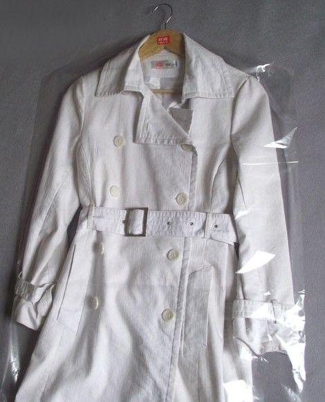 Pliable en plastique clair sac boîte de rangement organisateur de cas pour le costume de vêtements manteau de vent jack manteau