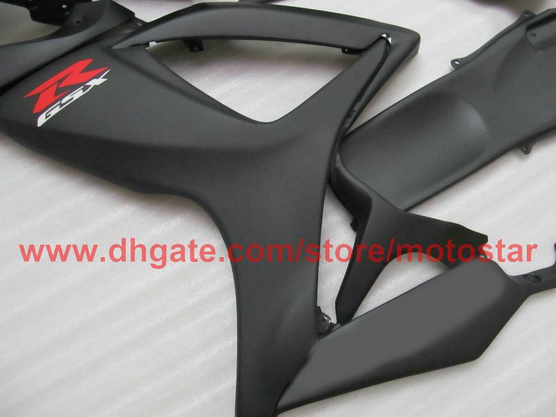 Injektion för Matte Black Suzuki GSXR 600 750 2006 2007 GSX-R600 GSX-R750 06 07 K6 Full Fairing Kit
