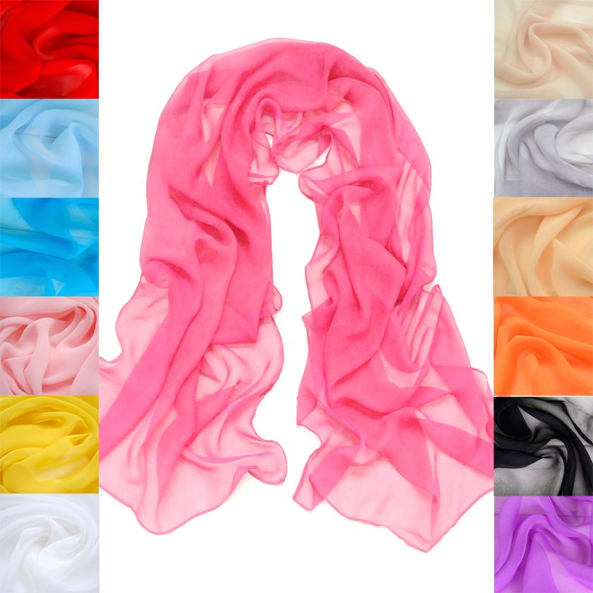 Solid godis färg konstgjord silke halsduk sjal wraps 160 * 50cm blandad färg 10st / lot # 2829