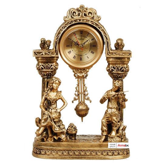 Clocks Vintage Gold Antique Classical Clock Decoration Fashion Clock Gold Table Clock From