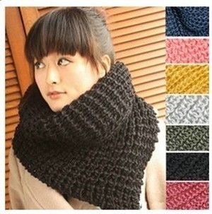 

Fashion Knitted Circle Scarves Women's Neck Warmer muffler scarf Neck scarf 10pcs/lot #2834