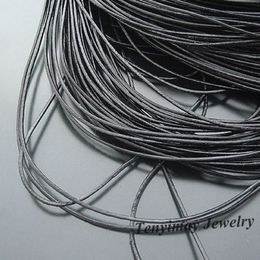 Genuine Leather Necklace Cords 1mm Black Color For DIY Free Shipping 100m/Lot