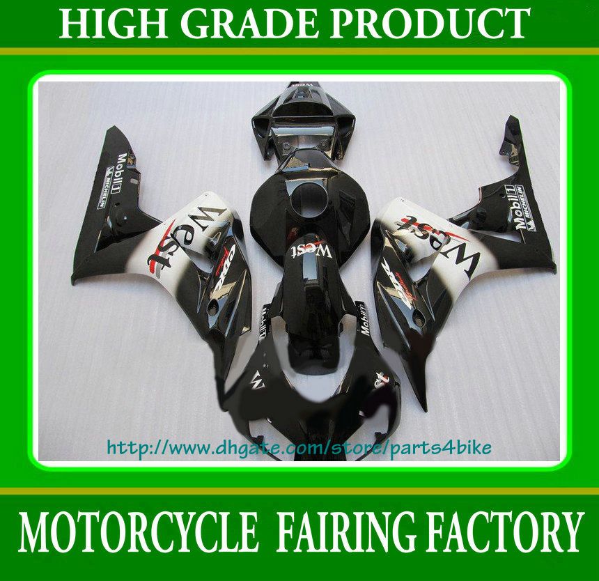 HOT SLAE SLAE West Black Injection Corps pour Honda CBR1000RR 2006 2007 CBR 1000RR 06 07 Farécences RX3B 3B