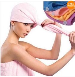 40pcs Free shipping 60*22cm Microfiber Bath Towel Absorbent Magic Quick Dry Hair Drying Dry hair hat