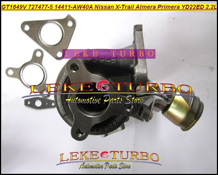 Olej chłodzony Turbo Cartridge Chra GT1849V 727477-5007S 727477 Turbosprężarka do Nissan Almera Primera X-Trail T30 2003-05 YD22ED YD1 YD22 2,2L