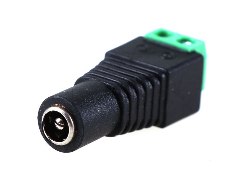 100 stks / partij Vrouw DC-connector 5.5 DC POWER CCTV UTP-stekker Plug-adapterkabel Vrouwelijke camera BNC-connector