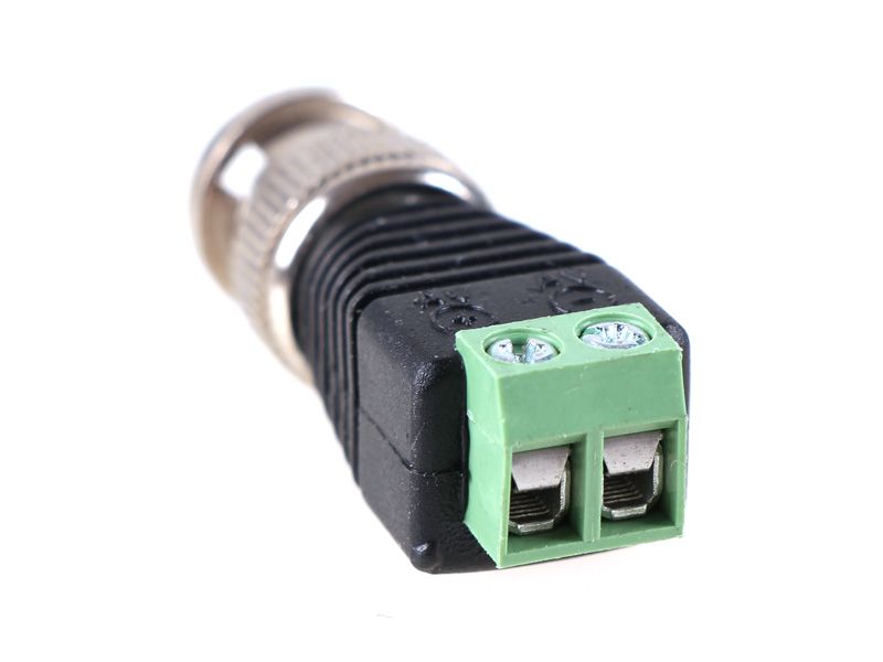 Mini Coax CAT5 Male BNC Connector To Camera CCTV BNC Video Balun Connector Adapter From