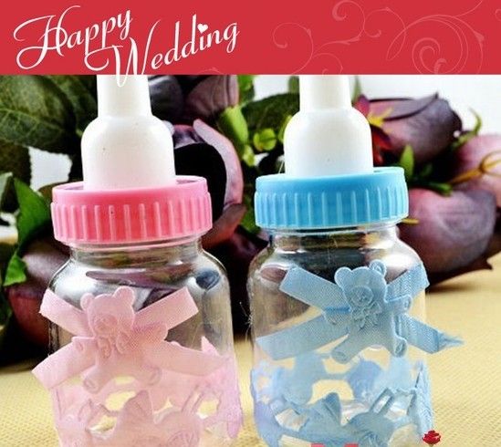 Bröllop Favor Candy Box s Baby Feeding Bottle Baby Shower Chocolate Boxes Xb1