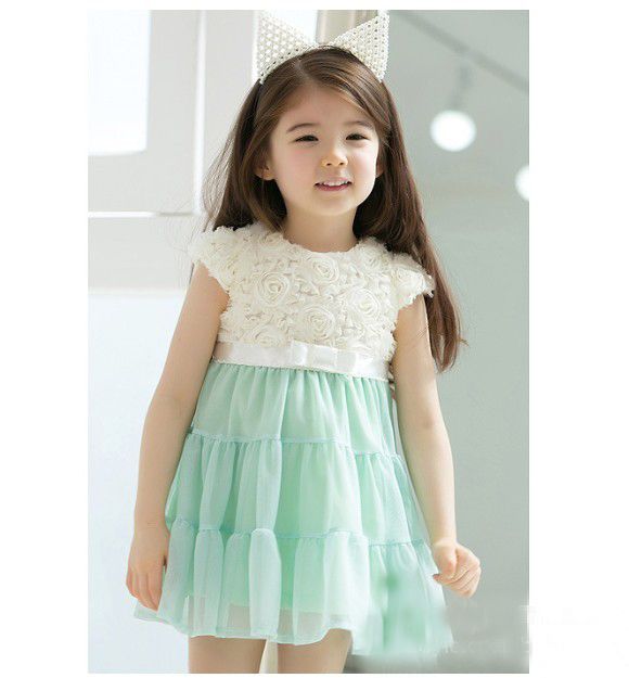 2013 New Korean Girls Tutu Dress Rose Lace Dress Princess Dress
