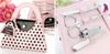 Bröllop Favor Gift Pink Polka Purse Manicure Set Pedicure KD1