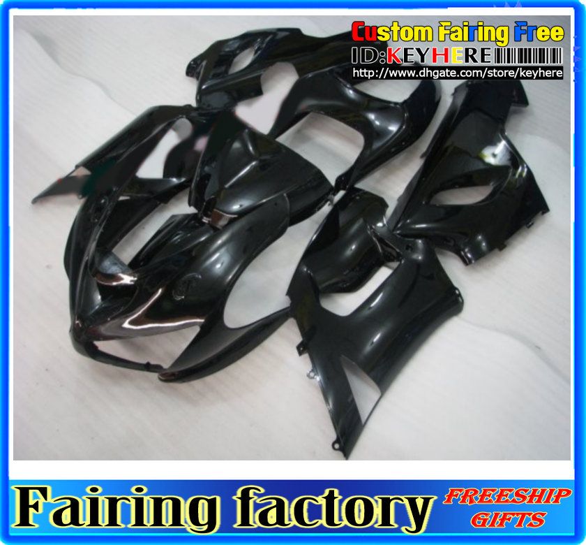 Carenagem de brilho preto para 2005 2006 ZX 6R 636 Ninja ZX6R 05 06 ZX636 Carenagem de motor ABS