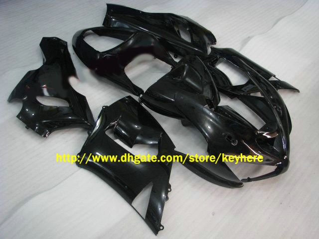 Carenagem de brilho preto para 2005 2006 ZX 6R 636 Ninja ZX6R 05 06 ZX636 Carenagem de motor ABS