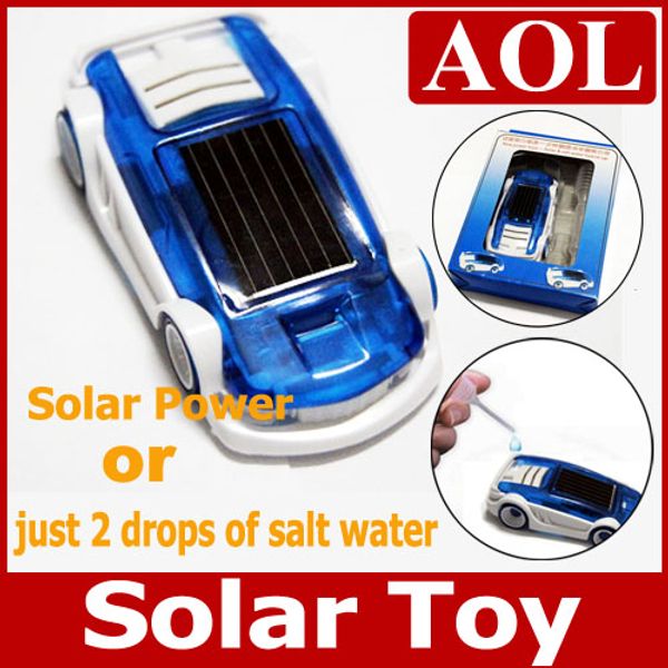 

5 шт. / лот Зеленая энергия мощность игрушка - Солнечная соленая вода гибридный автомобиль игрушка для детей подарок Рождество Солнечная соль