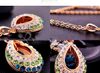 Austrian crystal necklace tear drop water droplets necklaces Simulated diamond Jewellry mix colors