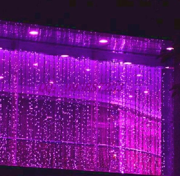 8 * 3m 800LED luces intermitentes carril LED Cadena de lámparas cortina Navidad hogar jardín festival luz blanca