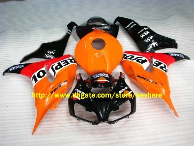Motocyklowe nadwozie do Honda CBR1000RR 2006-2007 CBR 1000 RR 06 07 Orange Repsol Wording Kit