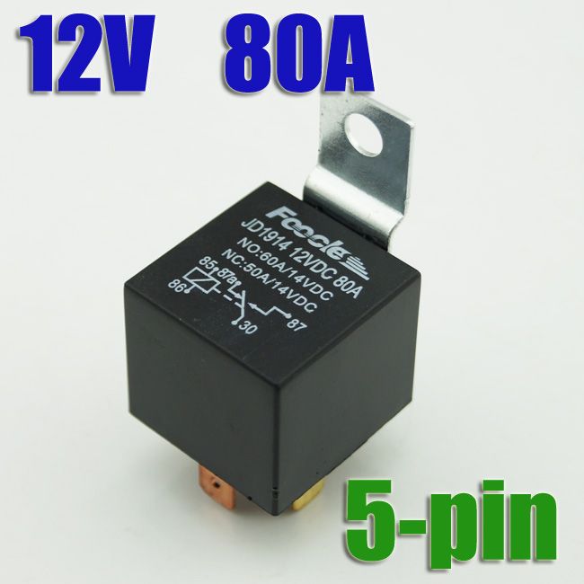 Car Relay Automotive Auto Relays 12V DC 70/80A 5wire 10197 Auto Relay