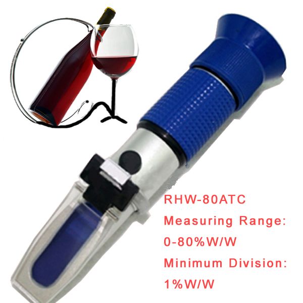 2020 Hand Held Wine/Alcohol Refractometer RHW 80ATC Blue Grip From