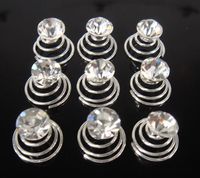 Wholesale New arrive Hot Crystal Color Wedding Clear Crystal Hair Twists Spins Pins Hair Jewelry Accessories For weomen